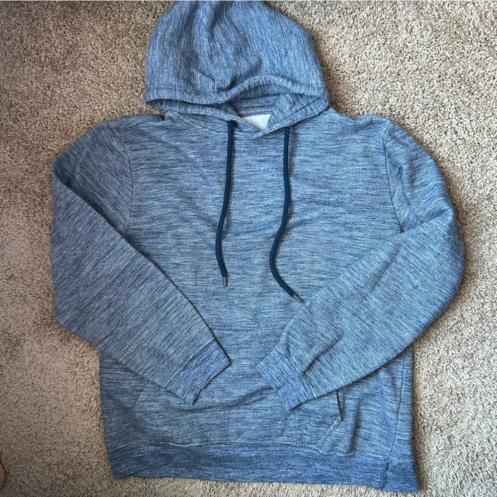 Men’s Super Massive Heather Blue Fleece Hoodie Sweater Sweater Size Medium |D68 - Picture 2 of 9